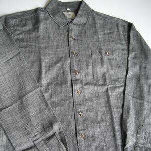 Frank & Oak Grey Solid Long Sleeve